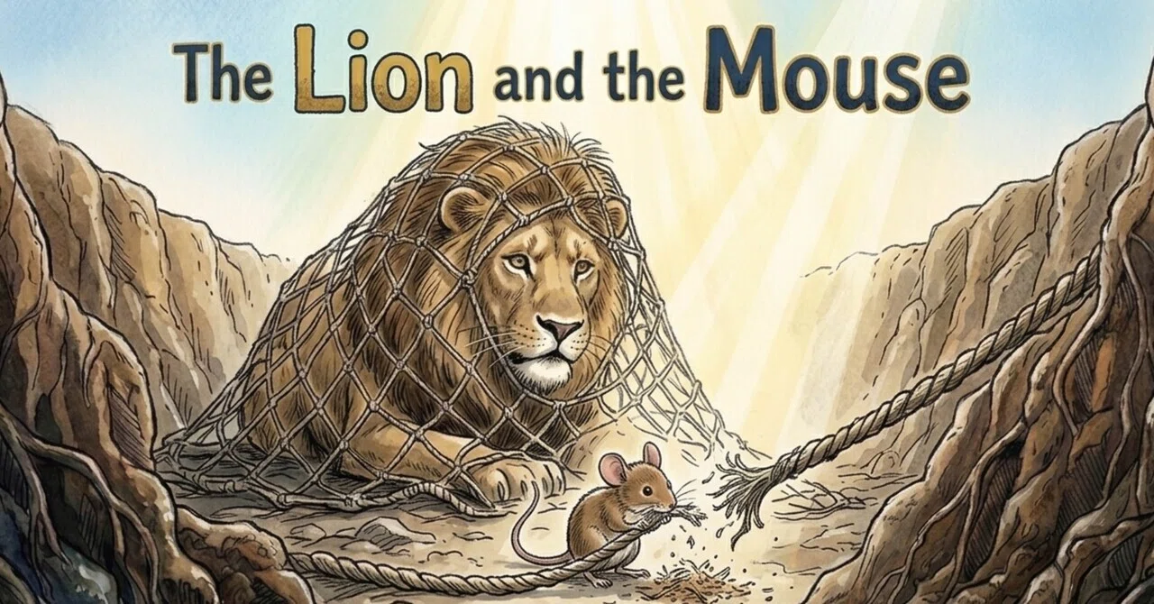 [English Fable] The Lion and the Mouse｜毎日英文寓話
