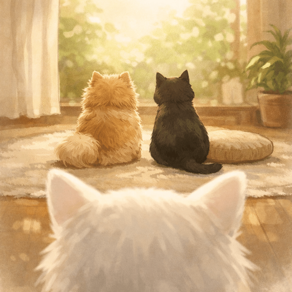 ポメポメページ 🐶ぽめぽめ日和 ⑧｜また、となりに（ポメポメの視点）👉 Back, Side