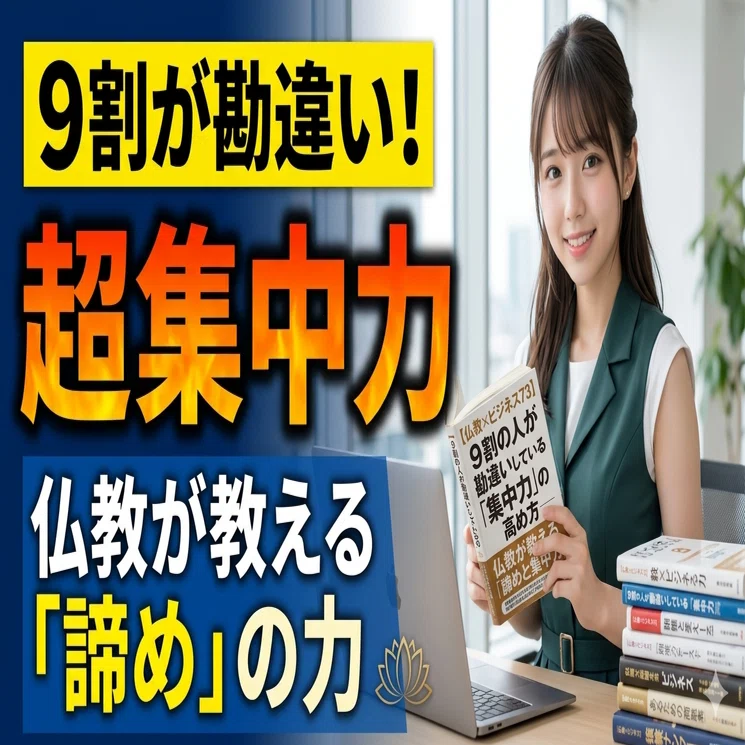 仏教 x ビジネス73】9割の人が勘違いしている「集中力」の高め方―仏教