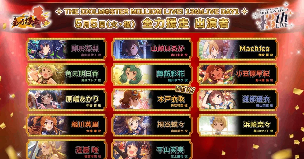ミリオン] ミリオンライブ！13th Day1 全力援走-11•12thからの傾向と