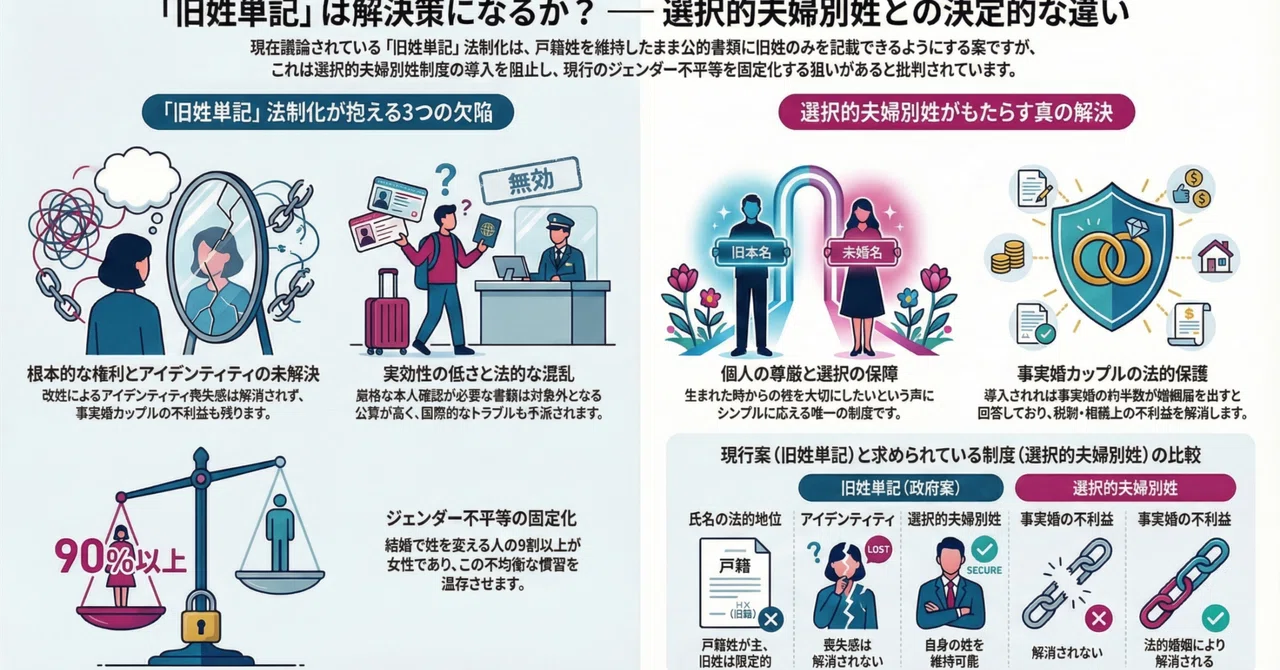 【独自】「旧姓単記」は救いの一手か、それとも罠か？選択的夫婦別姓を巡る「似て非なる」議論の正体｜赤旗読者2023