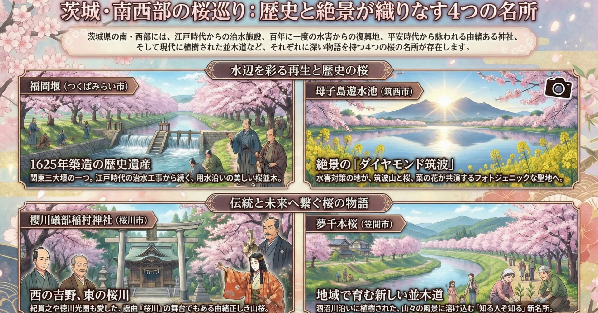 茨城の南と西に咲く桜｜ミカイターいなお＠実用地歴提案会ヒストジオ