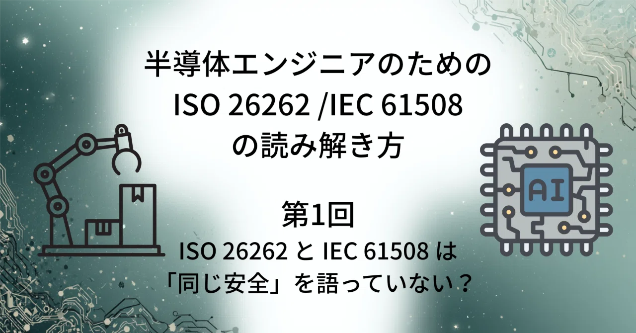 半導体エンジニアのための ISO 26262/ IEC 61508の読み解き方 第1回
