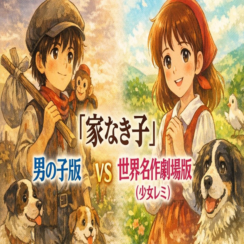 家なき子』男の子版 vs 世界名作劇場版（少女レミ）｜KIKOMAMA