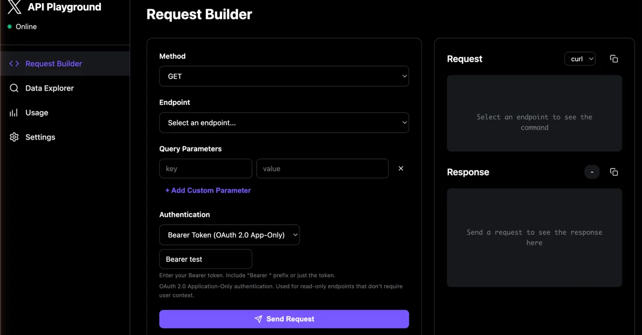 X APIの動作確認ができるPlaygroundを発見。ローカルで試してみました