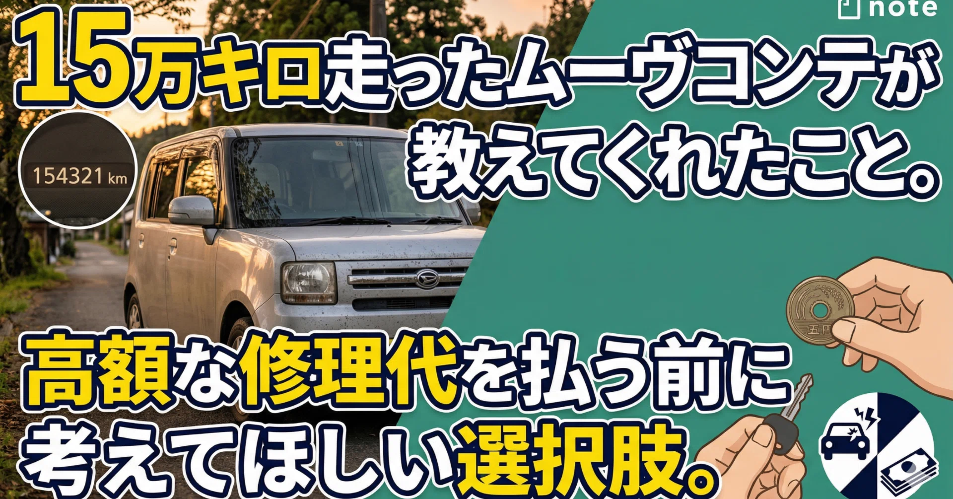 15万キロ走ったムーヴコンテが教えてくれたこと。高額な修理代を払う前 