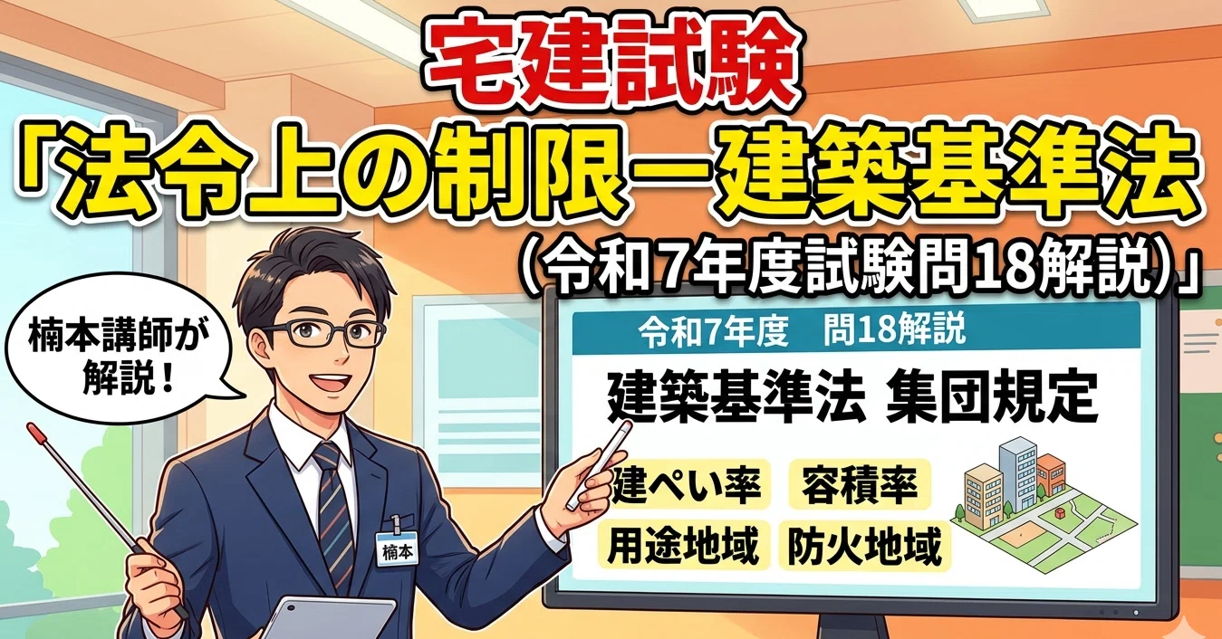 宅建試験問題「見方・解き方」ー令和7年度問18（法令上の制限-建築基準