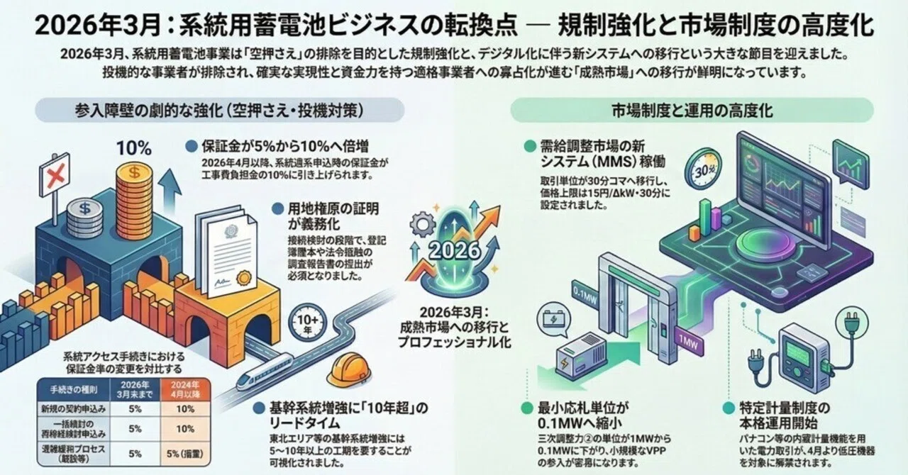 5分でわかる今月の蓄電所規制変更 2026年3月レポート｜蓄電所ビジネス