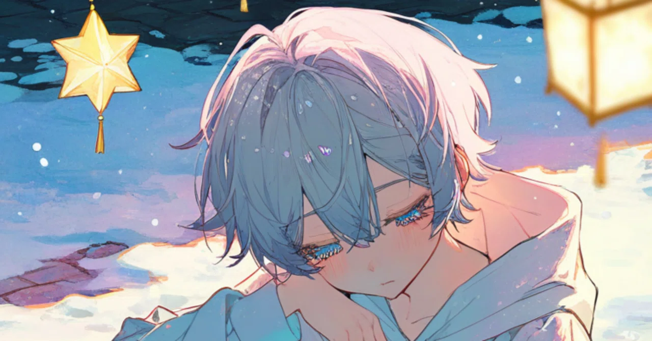 AIイラスト｜星を拾う少年｜きいろ｜AIで日常を楽しく