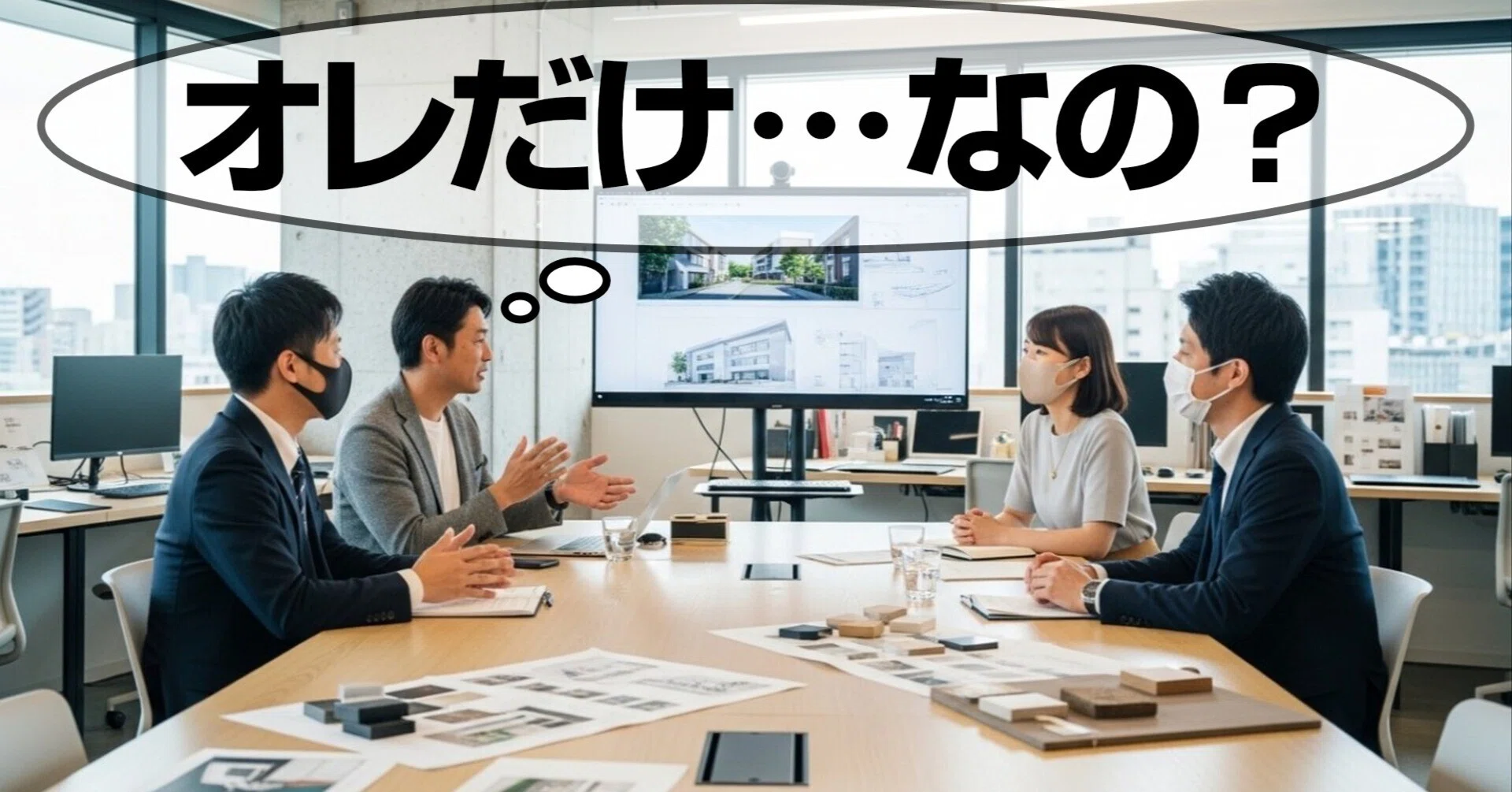 商談中くらいはマスクを外せば？｜米本デザイン