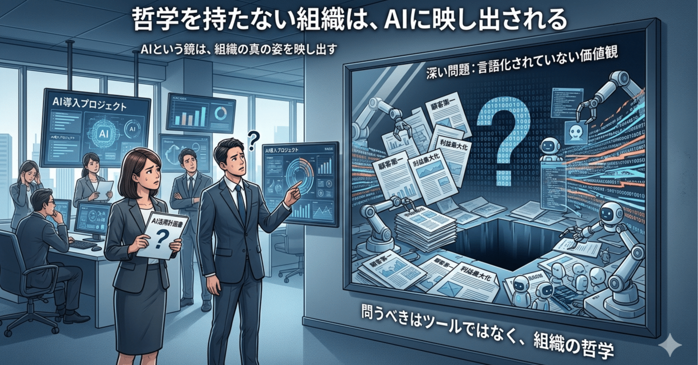 哲学を持たない組織は、AIに映し出される