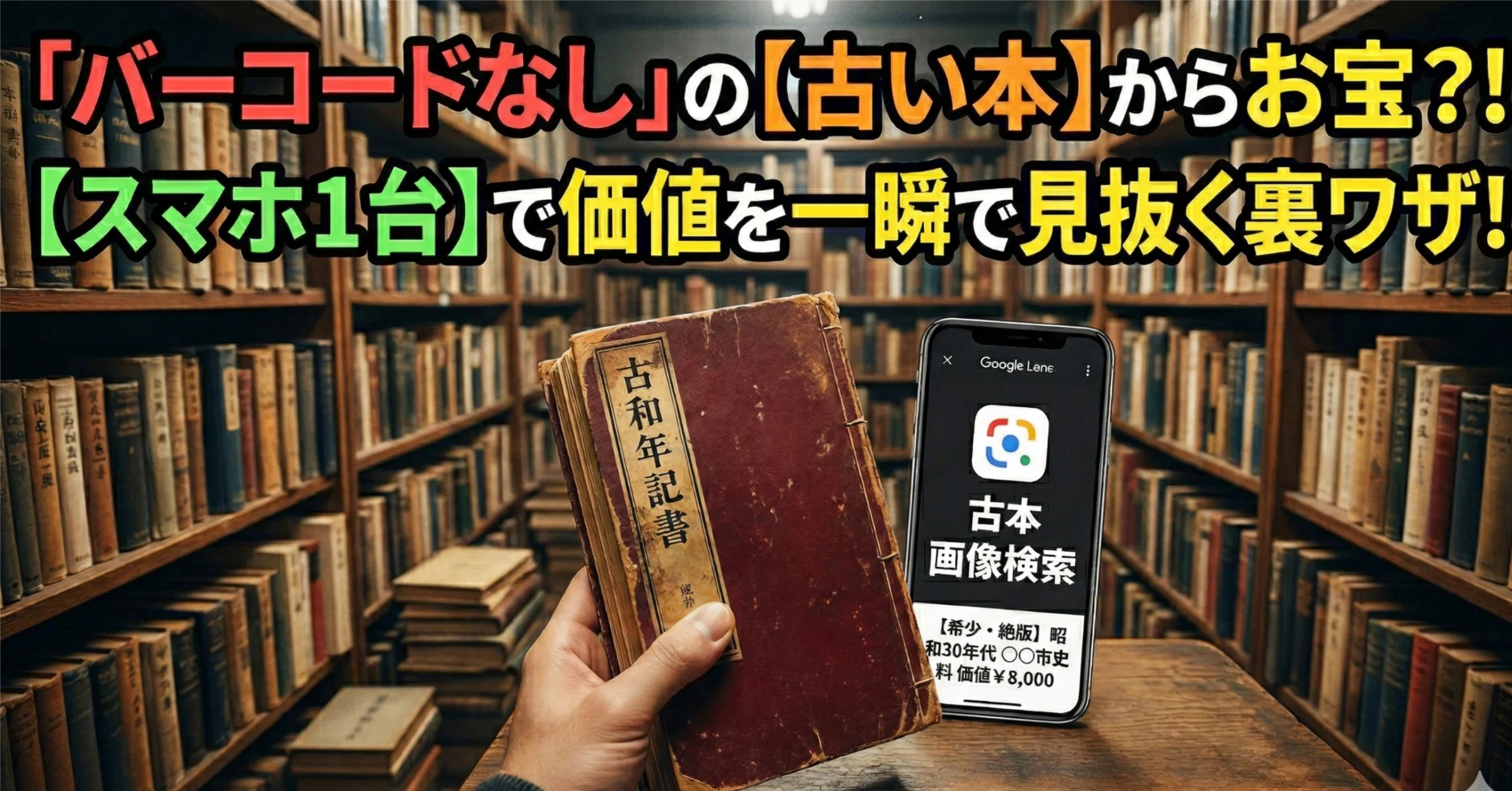 禁断の目利き術】バーコードのない「古い本」からお宝を見つけ出す 