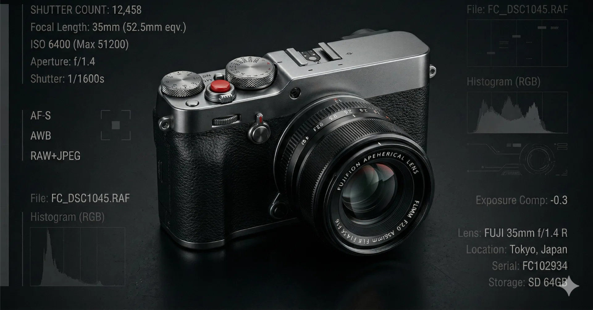 Fujifilm XT30 シャッター回数は約3,807回 FUJIFILM Xマウント機のシャッター回数はどう調べる？ 本体では見え