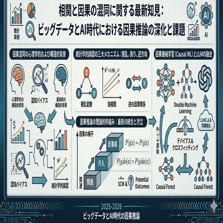 Google Deep Research 相関と因果の混同に関する最新知見：ビッグ