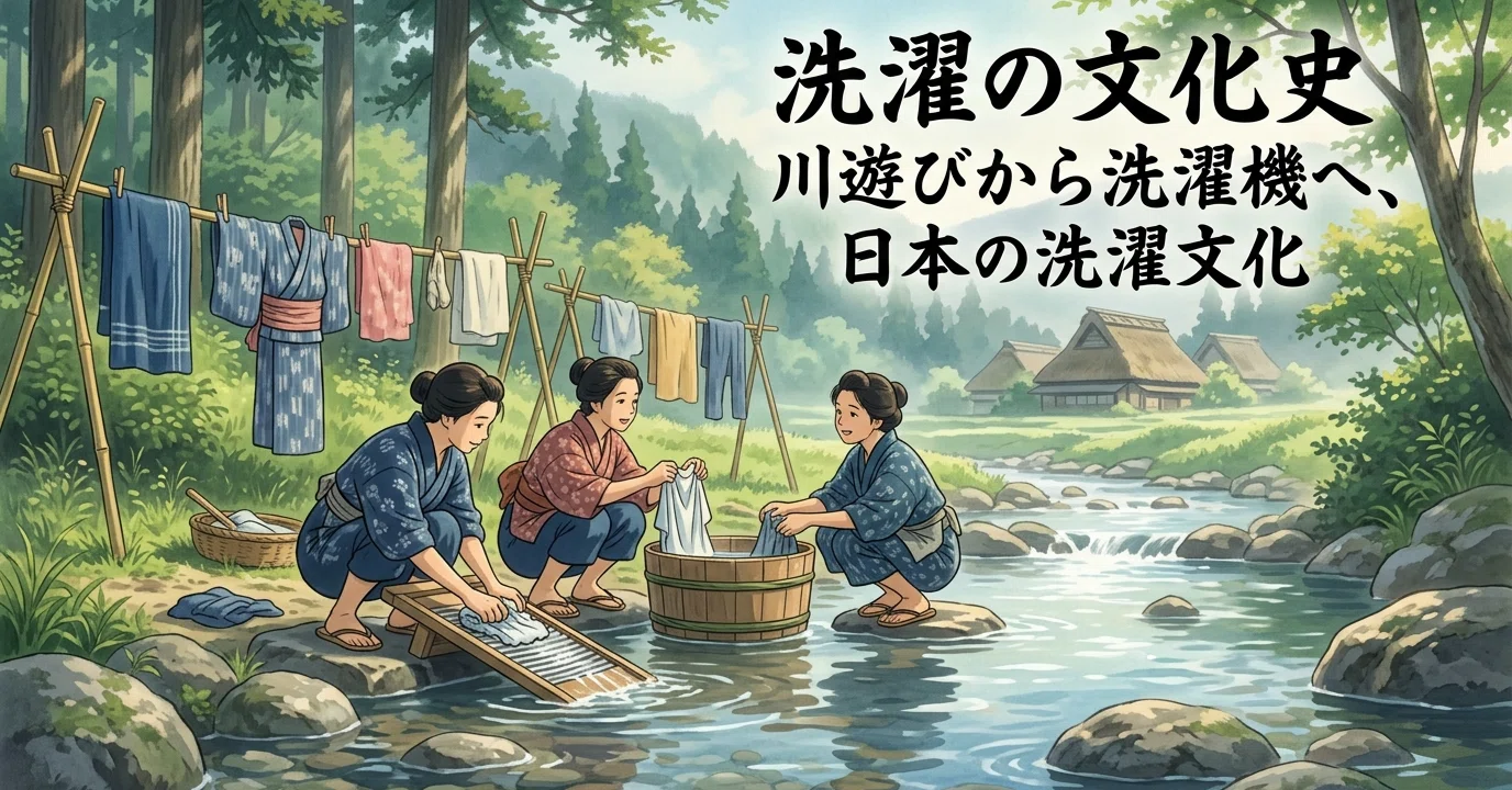 洗濯の文化史：「川遊び」から「洗濯機」へ、日本の洗濯文化｜ぬぐい