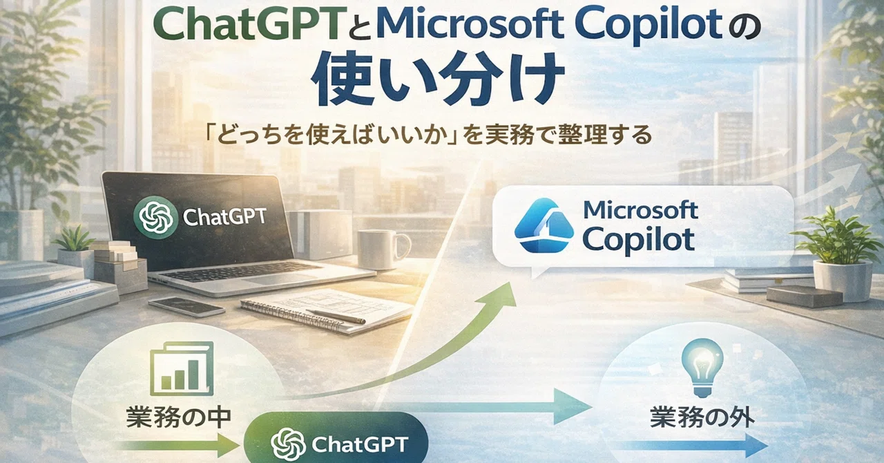 ChatGPTとMicrosoft Copilotの使い分け── 「どっちを使えばいいか」を実務で整理する｜Sidekick Forge ...