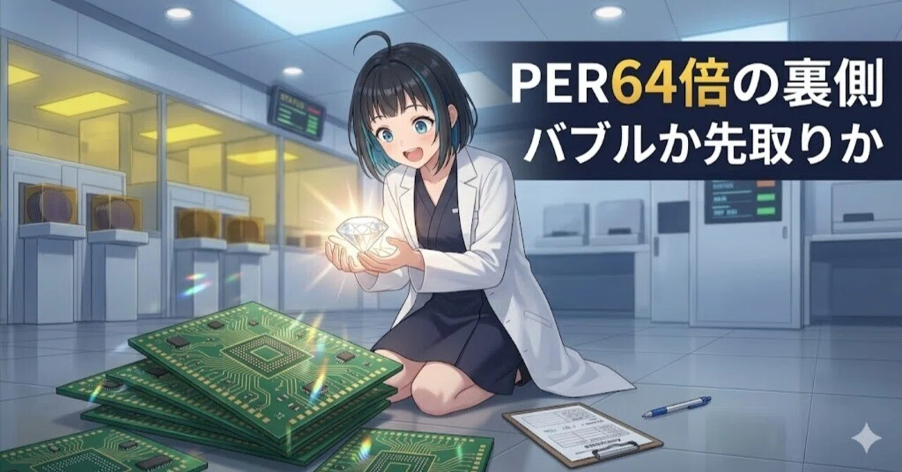 イビデン（4062）PER64倍は「バブル」か「先取り」か——業績・DCF・需給から丸裸にする｜ラジトレ🏥FX×日本株×米国株トレーダー