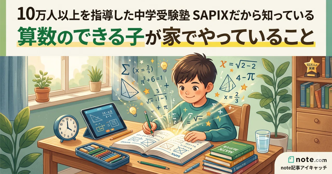 To parents who feel, 'My child is only worried about math...'. 'Habits ...