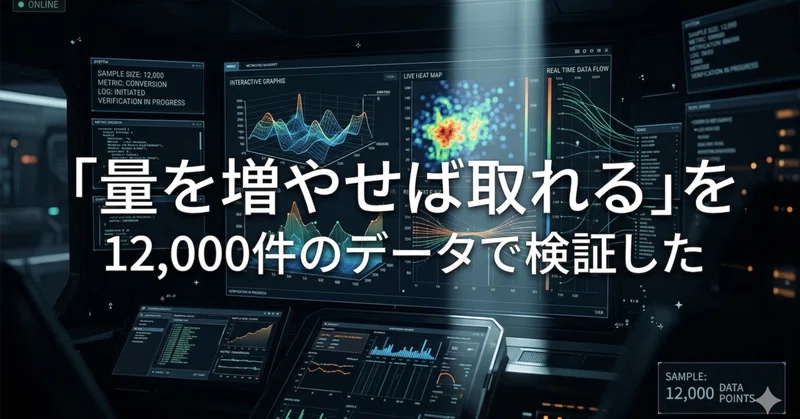 「量を増やせば取れる」を12,000件のデータで検証した