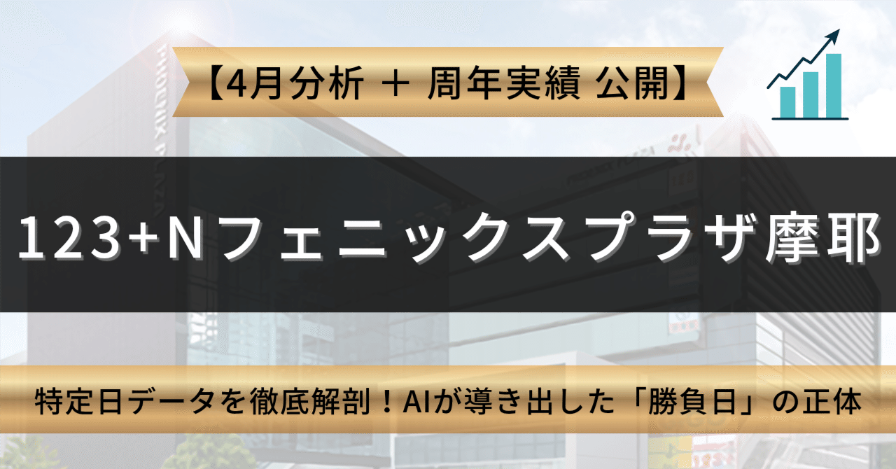 123＋Nフェニックスプラザ摩耶店】4月の強い日はいつ？｜AI分析で判明