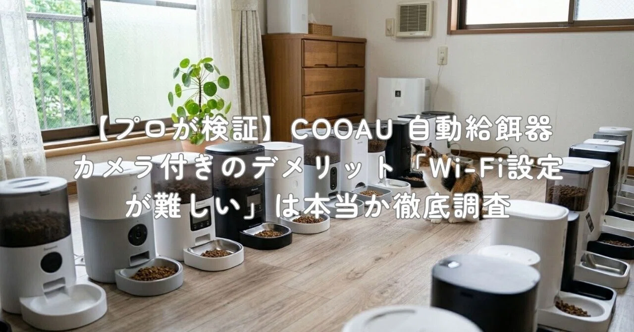 プロが検証】COOAU 自動給餌器 カメラ付きのデメリット「Wi-Fi設定が