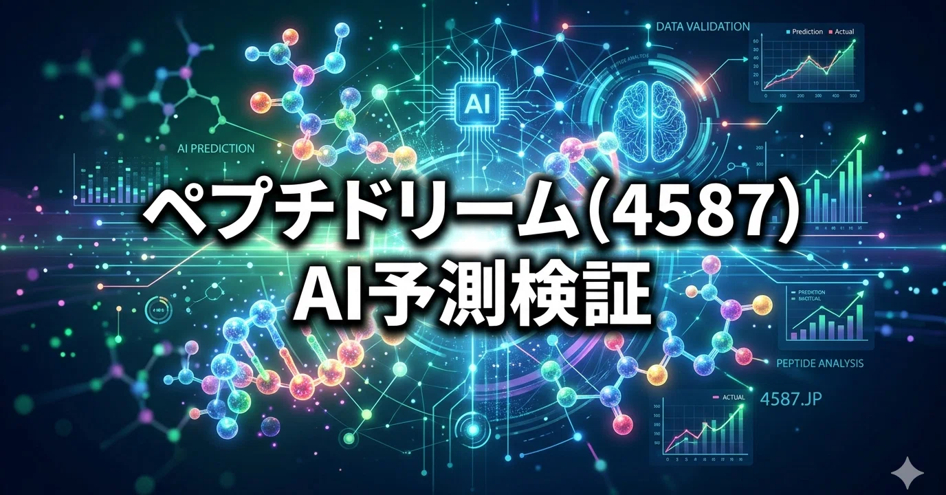 調査の技術 AI予測検証】ペプチドリーム（4587）｜V字回復シナリオは道半ば、6つの