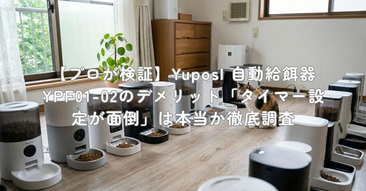 プロが検証】Yuposl 自動給餌器 YPF01-02のデメリット「タイマー設定が