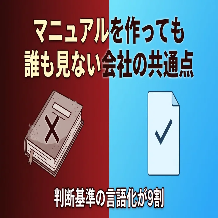 マニュアルを作っても機能しない会社と機能する会社の決定的な違い