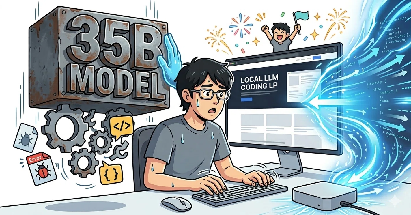 32GB で 35Bモデルは無理？と思ったら意外と動いた話 - qwen3.5:35b 