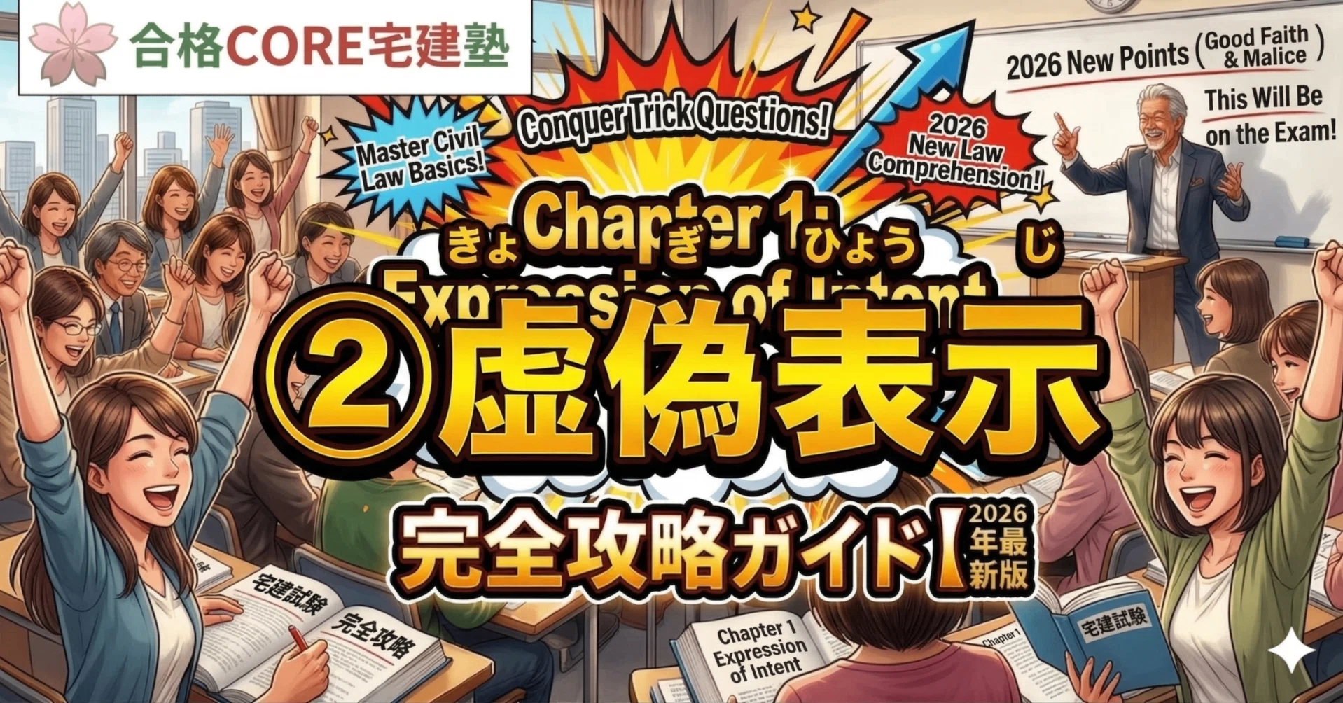 宅建】意思表示②虚偽表示【2026年最新法改正対応】権利関係 完全攻略