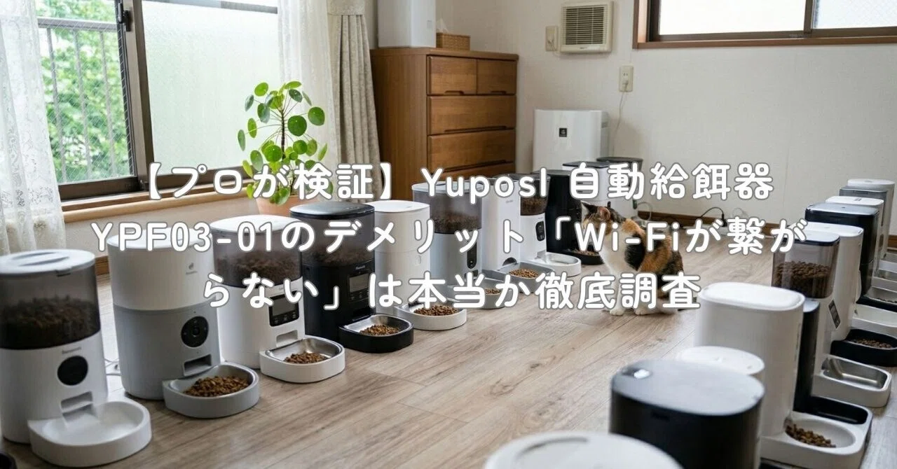 プロが検証】Yuposl 自動給餌器 YPF03-01のデメリット「Wi-Fiが繋がら