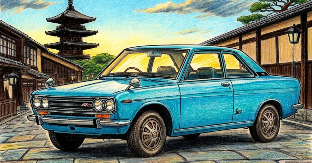 男性向けが少ないから作ってみた」昭和の名車ぬり絵：Part6 日産