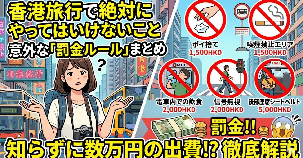 知らないと危険。香港の罰金ルールまとめ【旅行前に必読】｜TakaLife