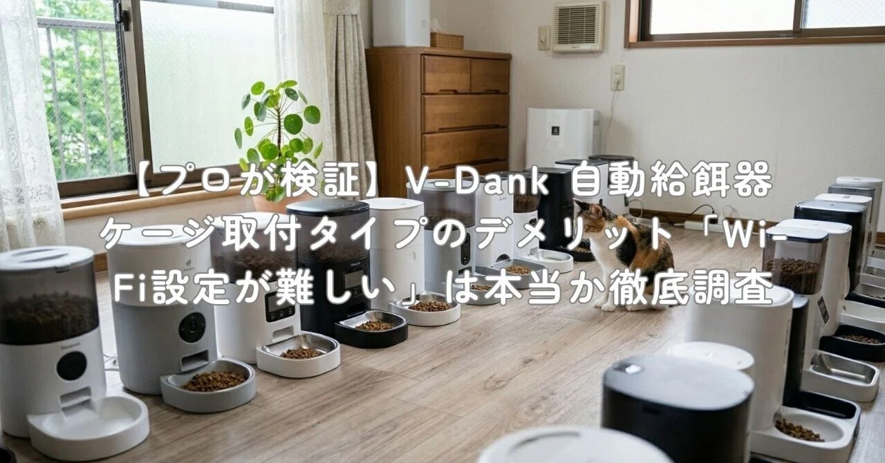プロが検証】V-Dank 自動給餌器 ケージ取付タイプのデメリット「Wi-Fi