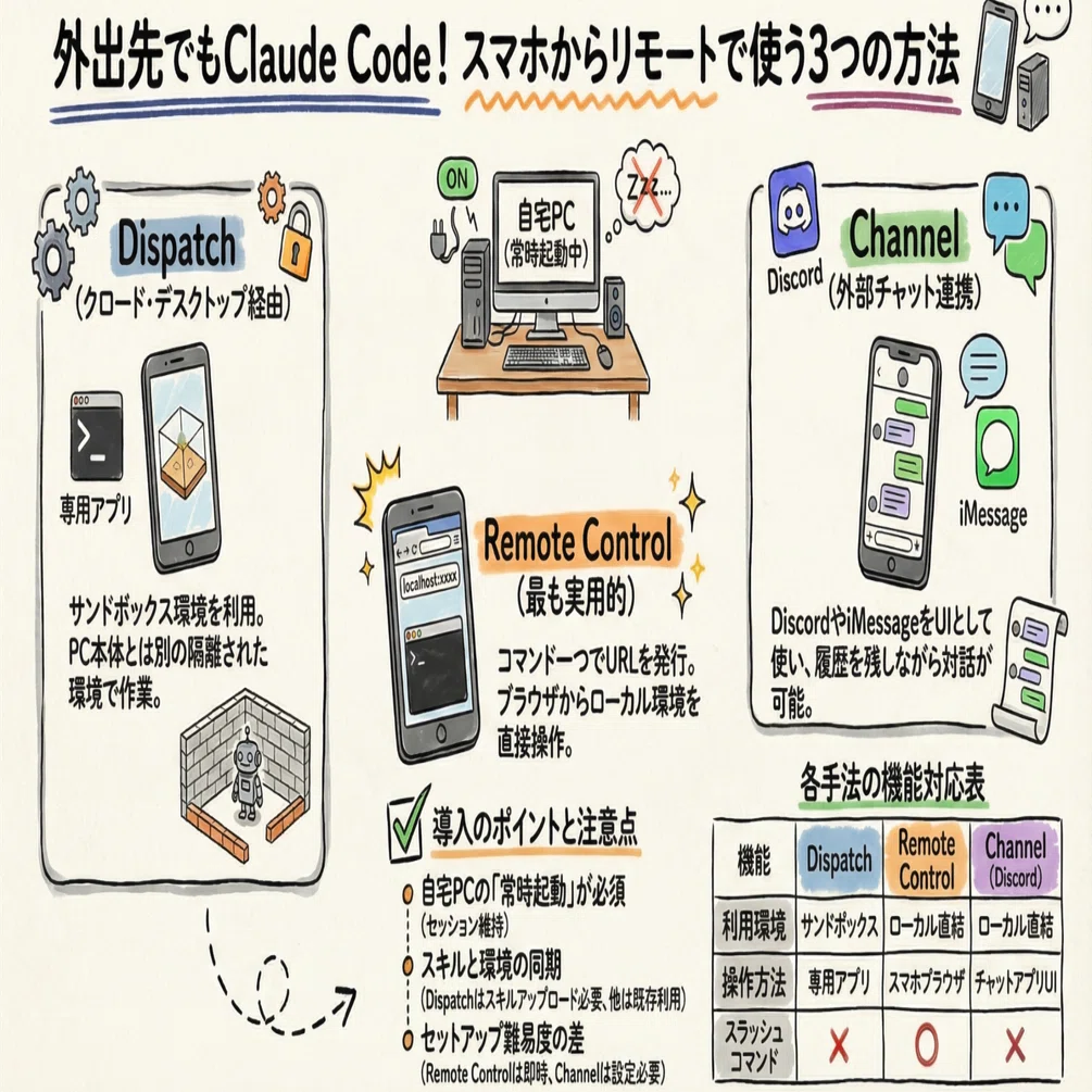 ClaudeCode_YouTube要約_外出先が開発室に変わる。Claude Codeをスマホ