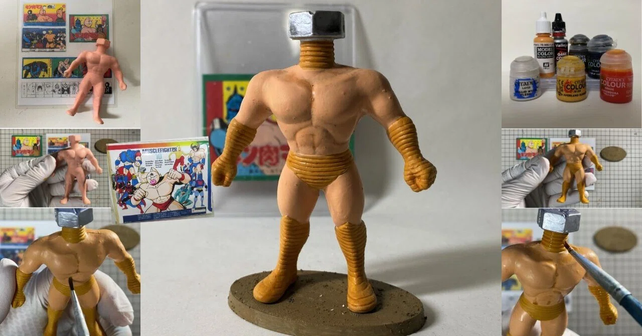 【当時物・超希少】キン肉マン デカ消し 肌色 58体セット YSNT刻印有 丸越 懐かしき色をまとわせて――異色のスクリューキッドに息を吹き込む時間