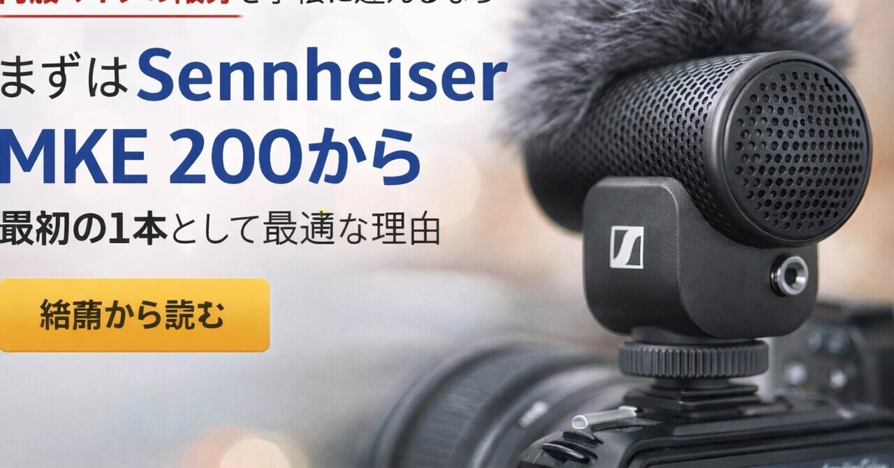 配信機器・PA機器・レコーディング機器 SENNHEISER MKE200 Sennheiser : MKE 200 | Vlogにも最適！風防/衝撃吸収機能を搭載した