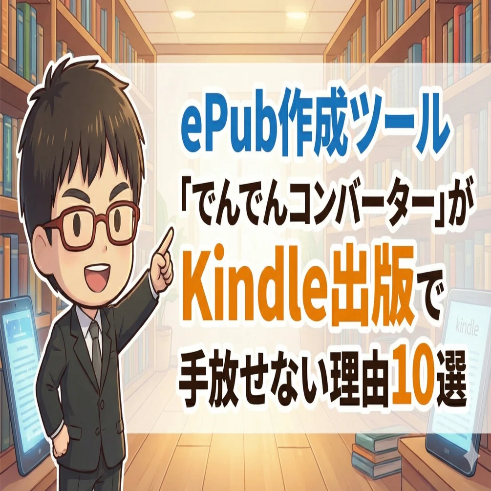 ePub作成ツール「でんでんコンバーター」がKindle出版で手放せない理由