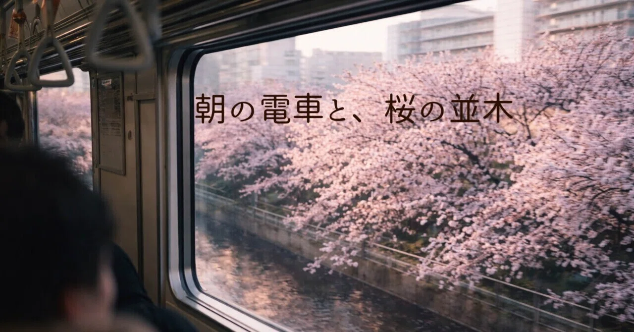 🌸夜のひとしずく vol.41 | 朝の電車と、桜の並木｜ミツキ