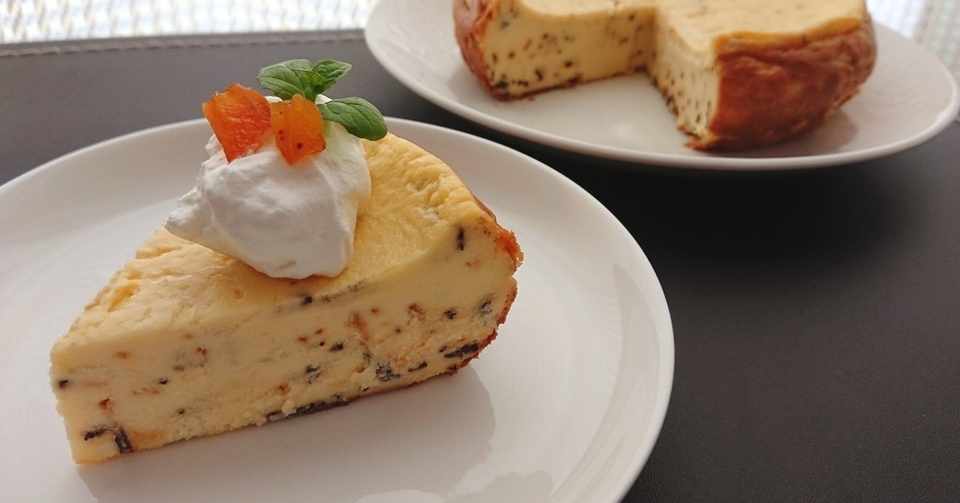 今日のおやつ 紅茶のベイクドチーズケーキ もち Note