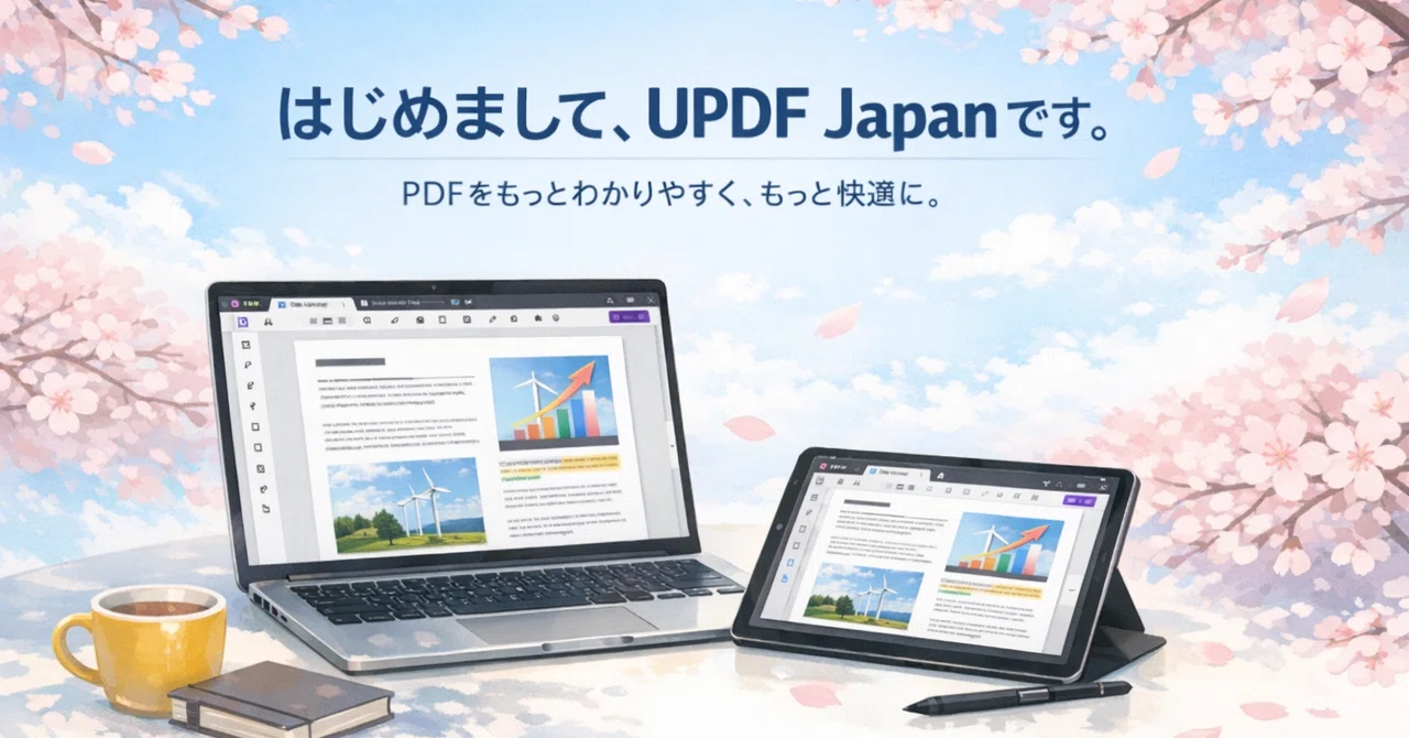 【初めてのnote】PDF作業を、もっとラクに。UPDF Japanがnoteを始めます！｜UPDF Japan