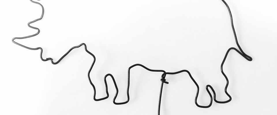 一筆書きの針金アート サイ 佐保祐大 Note