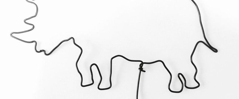 一筆書きの針金アート サイ 佐保祐大 Note