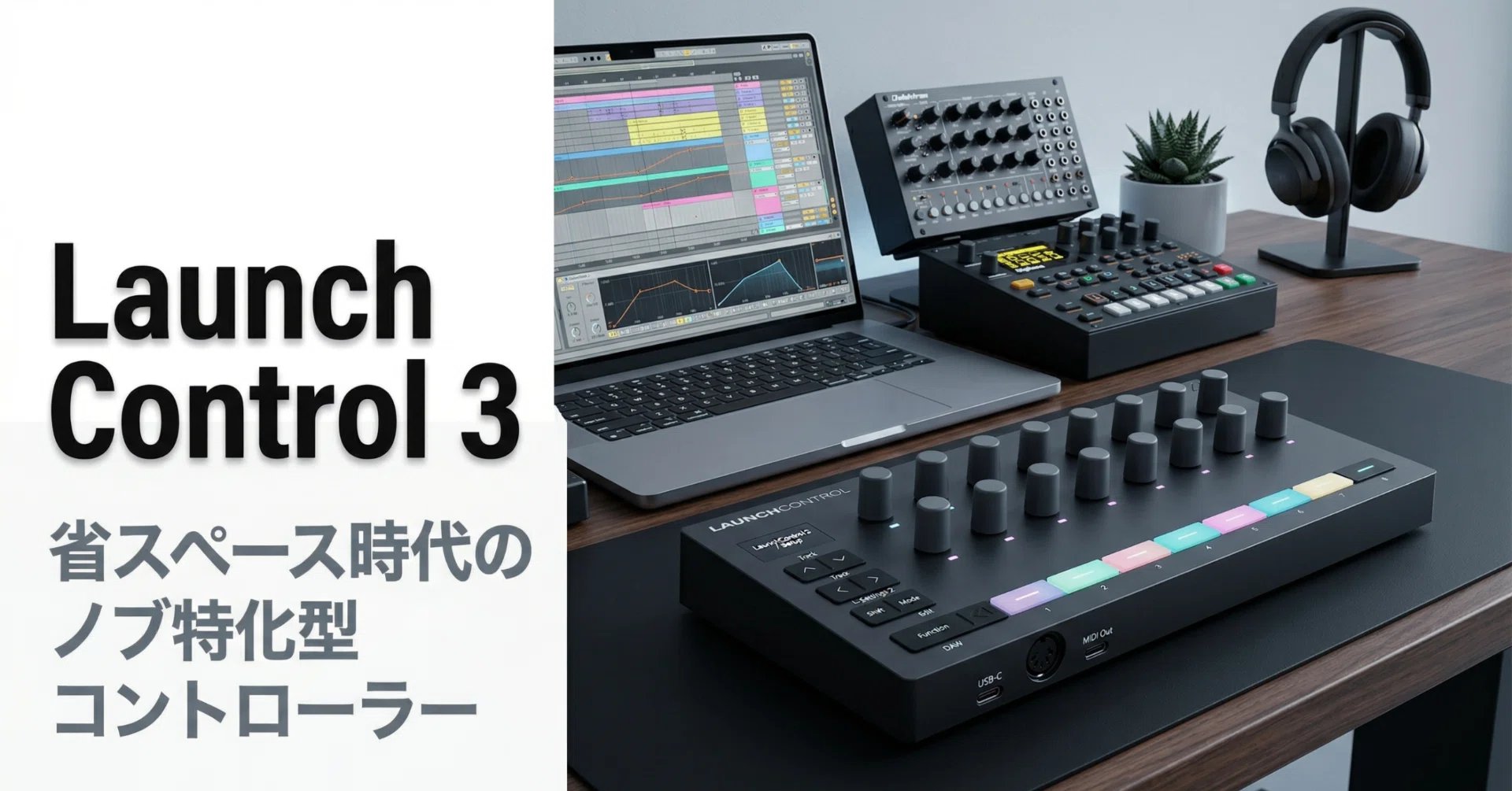 Novation「Launch Control 3」省スペース時代の“ノブ特化型