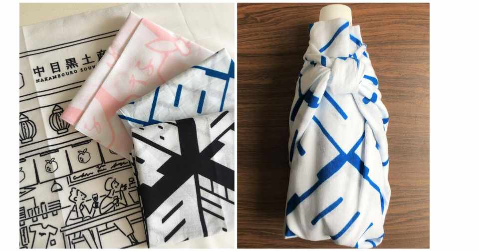 てぬぐい活用術 その1 ペットボトルカバー 中目黒土産店 Note