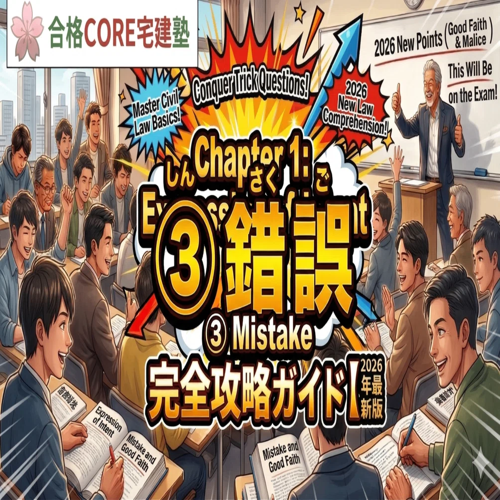 宅建】意思表示：③錯誤【2026年最新法改正対応】本試験予想問題（難問
