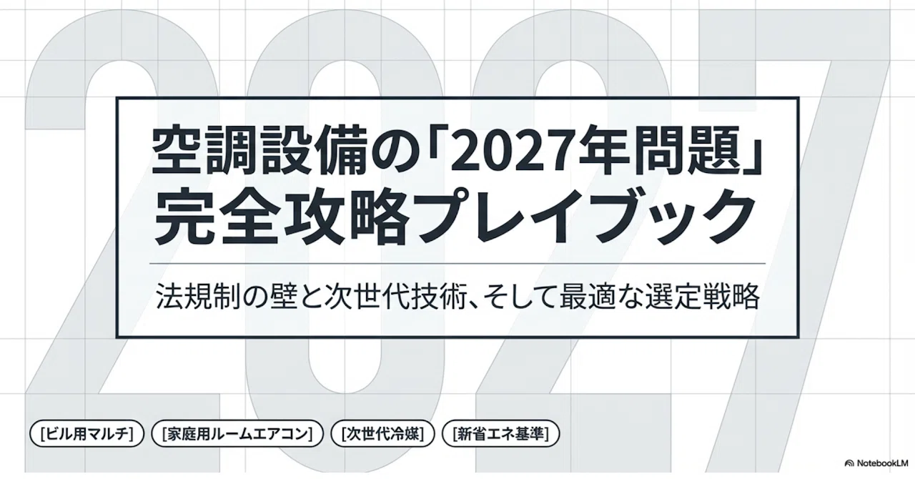 空調設備の「2027年問題」完全詳述レポート：法規制の転換点と技術的
