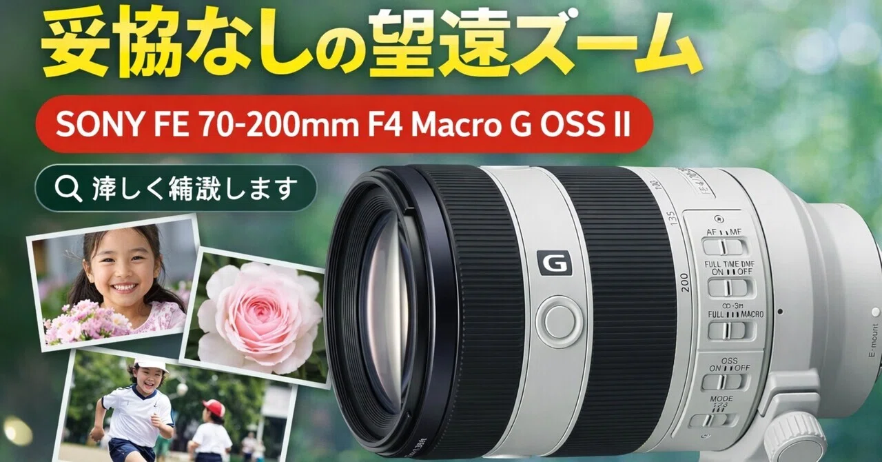sony fe 70-200 f4 【値下げしました！】 この70-200mm、正直かなり“ちょうどいい”です。軽いのに寄れる。しかも