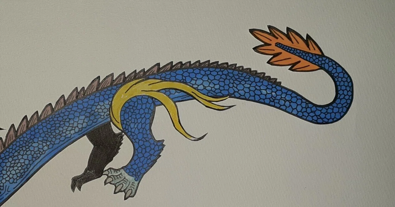 手描きイラスト＊オリジナル【青龍】 イラスト】青龍｜TechpanCreate（テクパン・クリエイト）