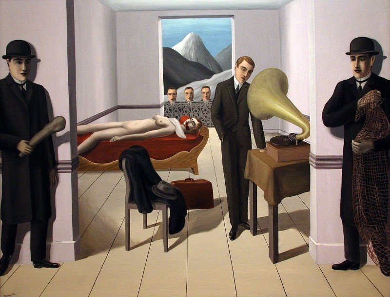 menaced-assassin Magritte　ルネ・マグリット　暗殺者